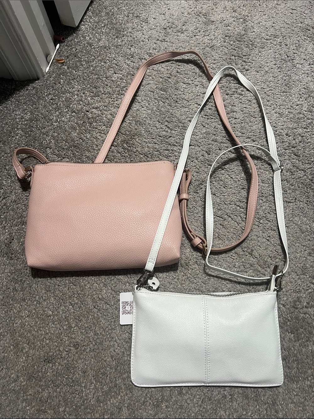 a new day Pink and befen White Double Crossbody Set